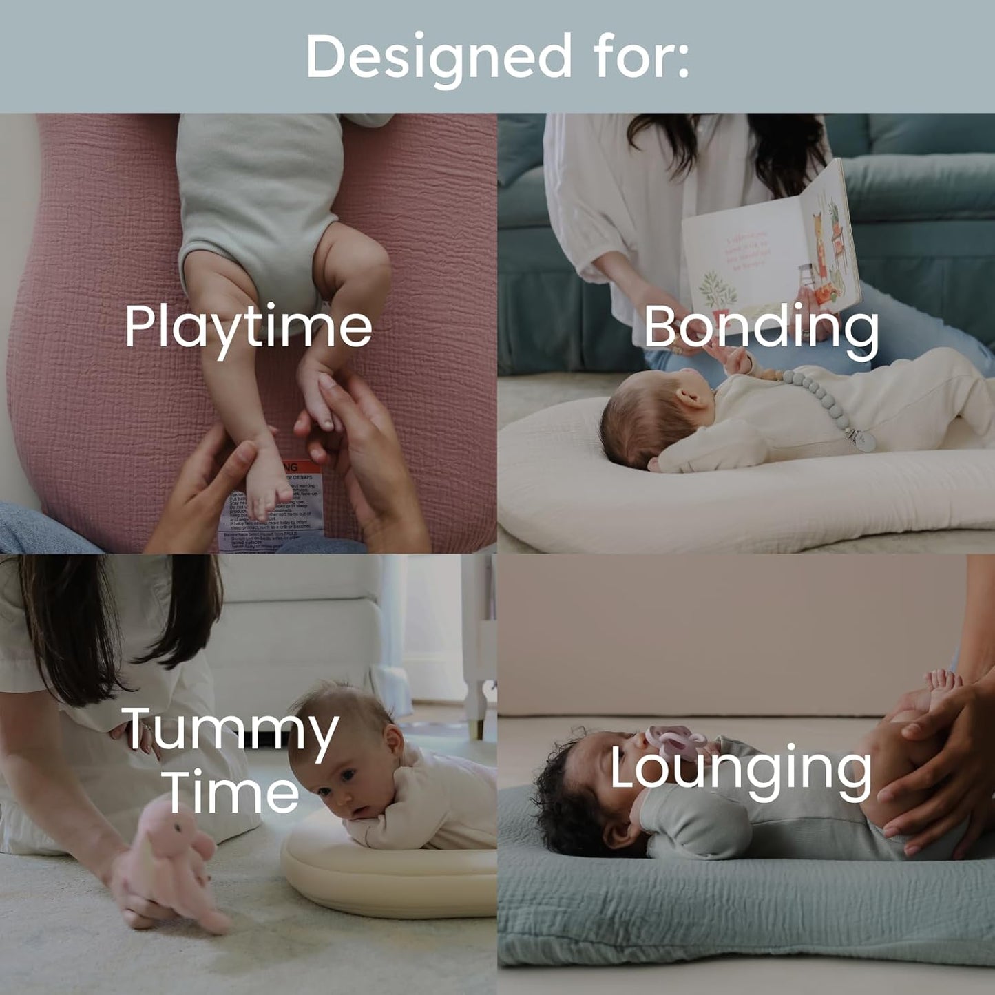 Uses polyester fiber fill with zero added chemicals or flame retardants Amazon
Reviewers describe it as having a marshmallow cushion feel that's super comfortable during playtime